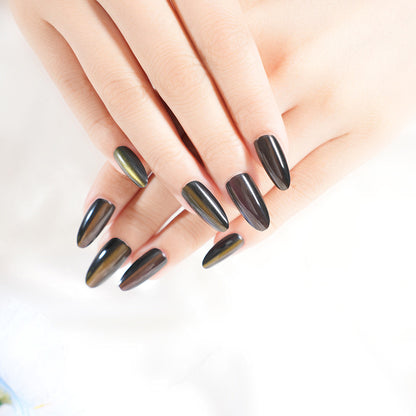 Glossy Metallic Press-On Nail Set Acalora