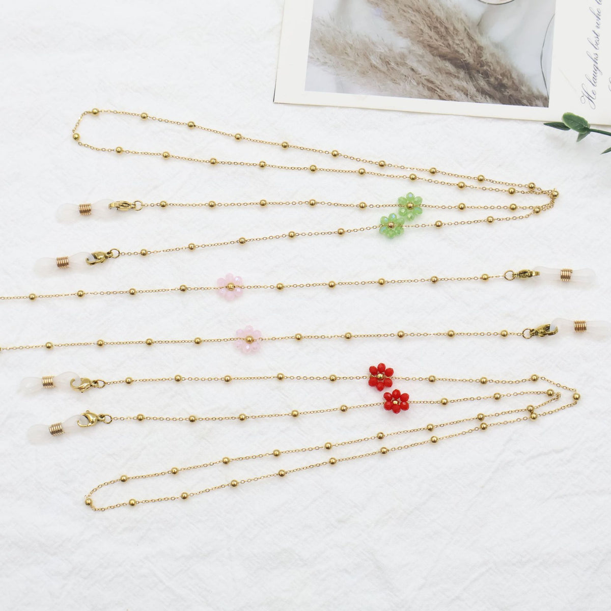 Floral Bead Eyewear Chain Acalora