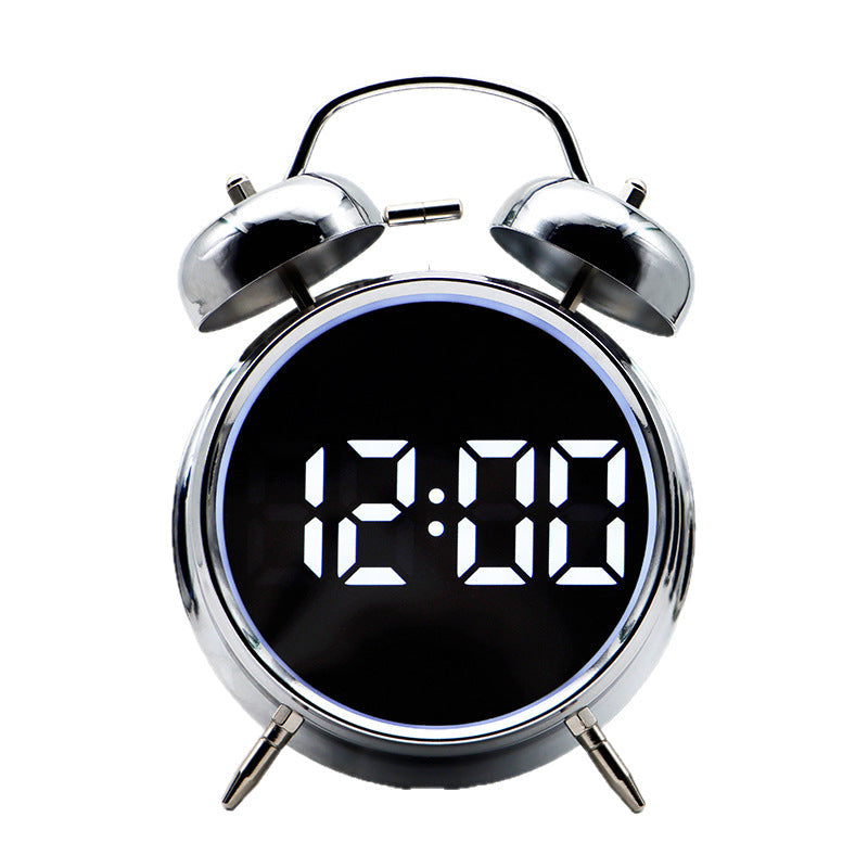 Digital alarm clock with alarm and temperature display
