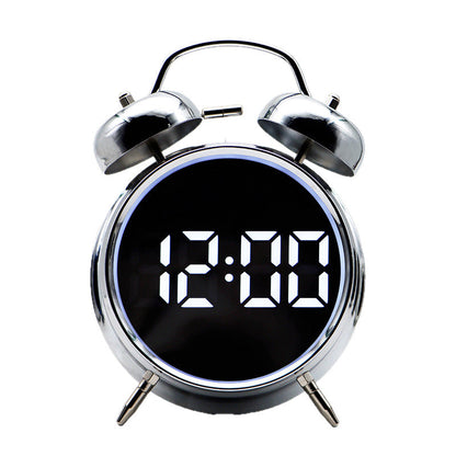 Digital alarm clock with alarm and temperature display