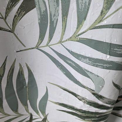 Tropical Leaf Design Shower Curtain