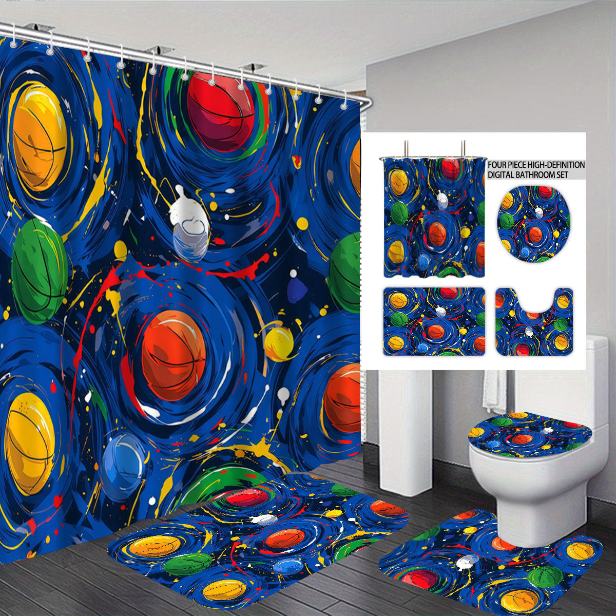 Creative Universe-Themed Bathroom Set