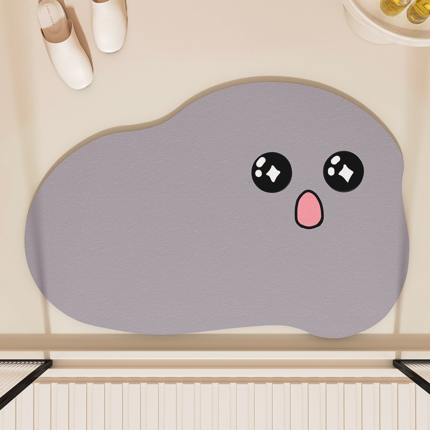 Playful Cloud-Shaped Bath Mat