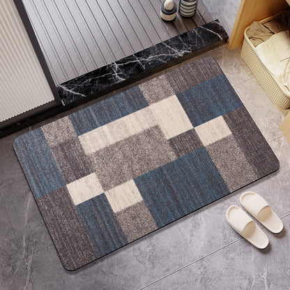 Plush Geometric Bath Mat Acalora
