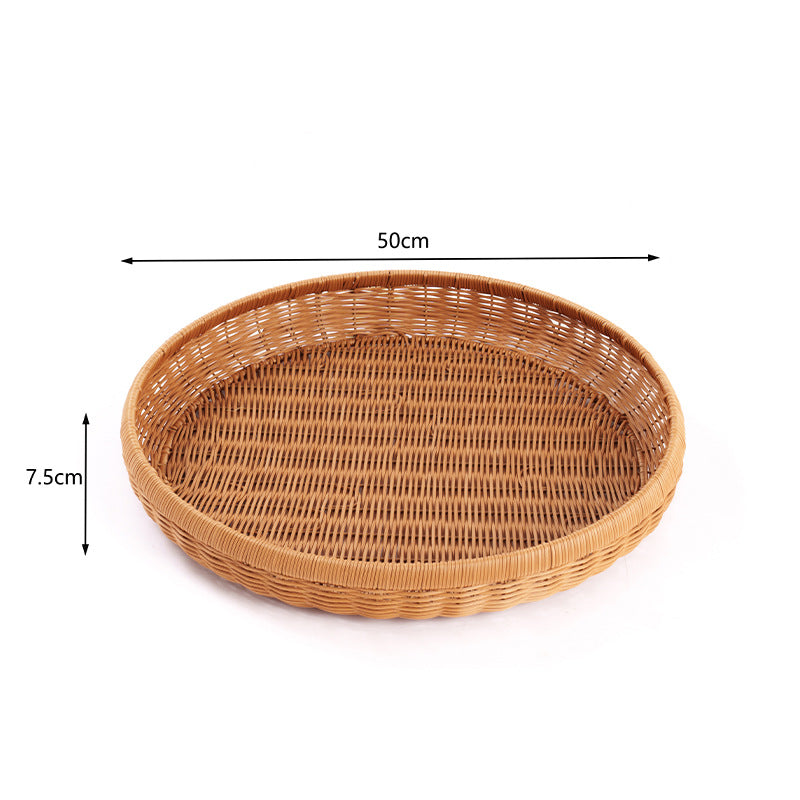 Handwoven Decorative Serving Tray Acalora