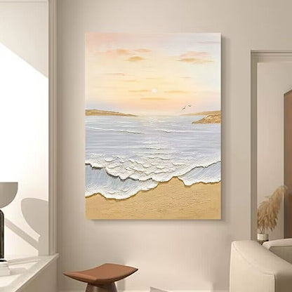 Coastal Serenity Textured Canvas Art