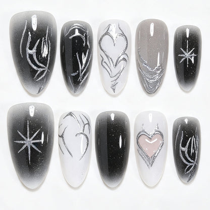 Artistic Long Stiletto Nail Art Tips Acalora