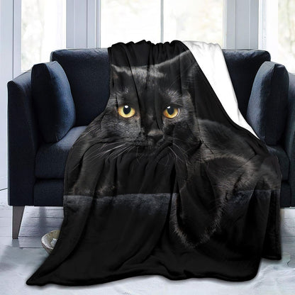 Cat-Themed Plush Blanket