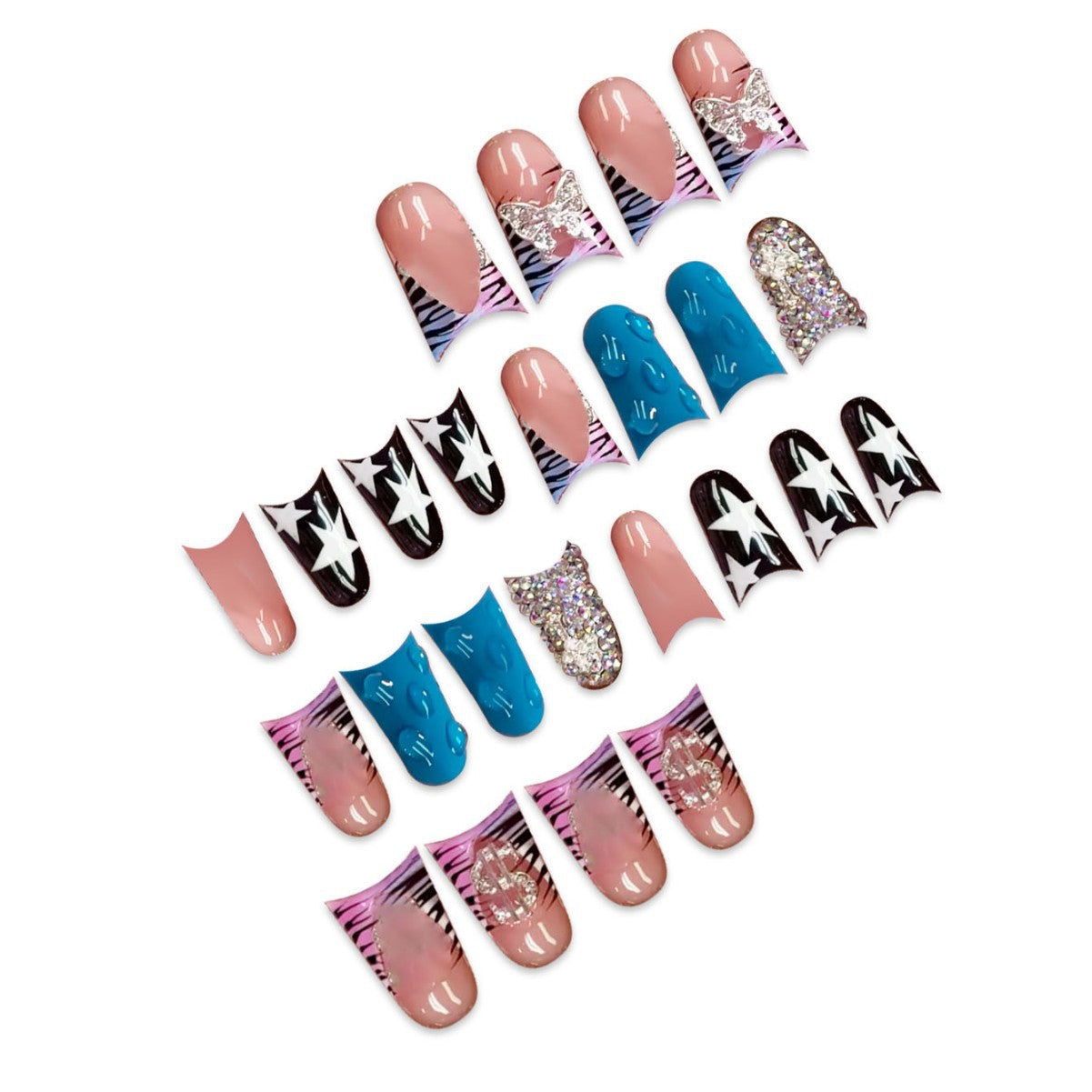 Glamorous 3D Press-On Nail Set Acalora