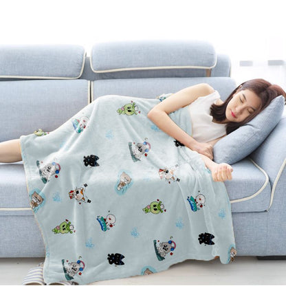 Cartoon-Themed Soft Fleece Throw Blanket