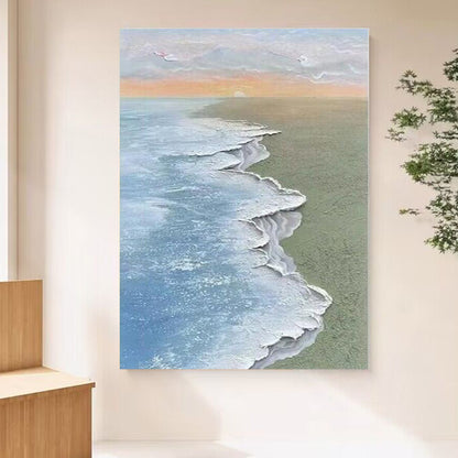 Coastal Abstract Textured Canvas Artwork