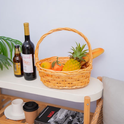 Handcrafted basket with practical handle