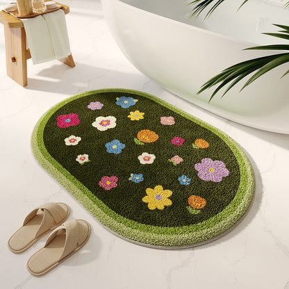Soft Floral Bath Rug
