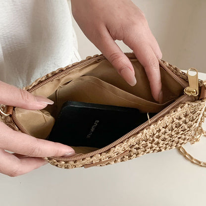 Women's Hand-knotted Shoulder Bag made of Natural Material Karnz