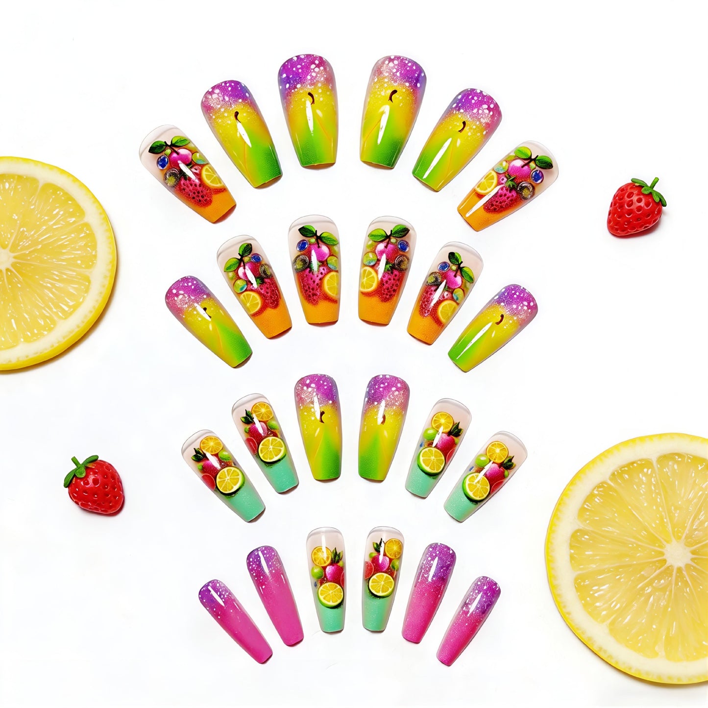 Fruit-Themed 3D Nail Art Acalora