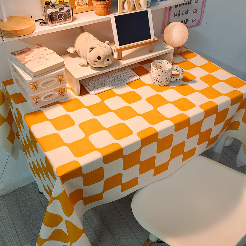 Decorative Checked Tablecloth