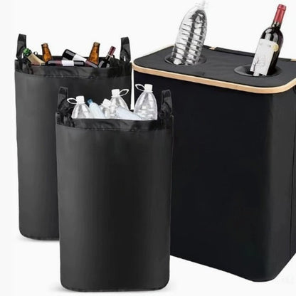 Multifunctional laundry storage box with bamboo lid Acalora