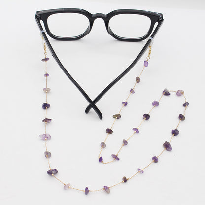 Elegant Crystal-Embellished Eyewear Chain Acalora