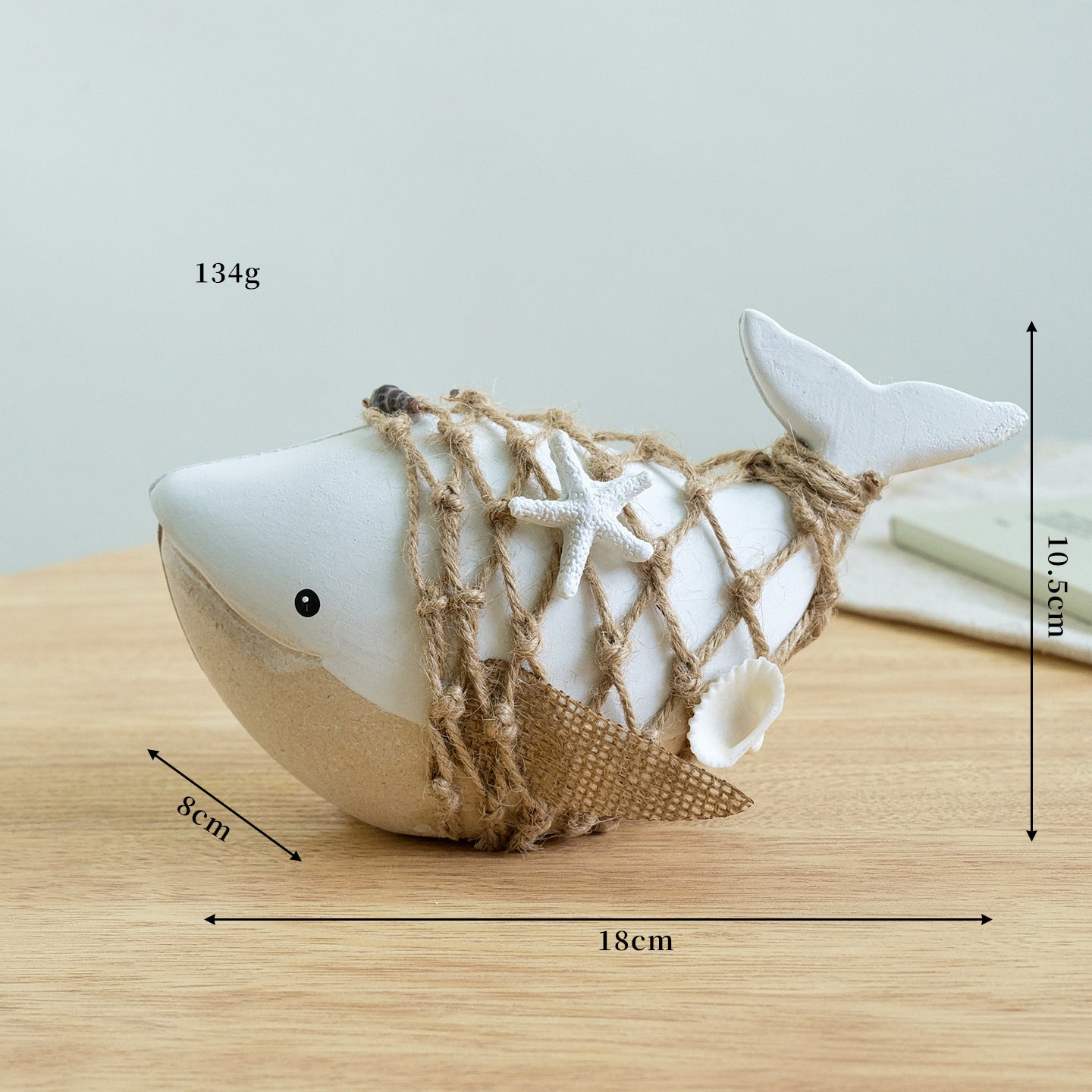 Decorative Whale Figurine Accent
