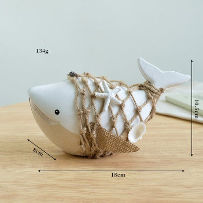 Decorative Whale Figurine Accent