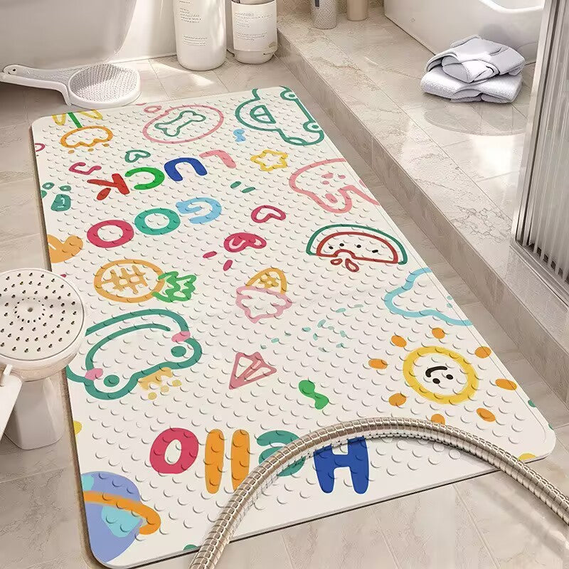 Cartoon-Themed Bath Mat
