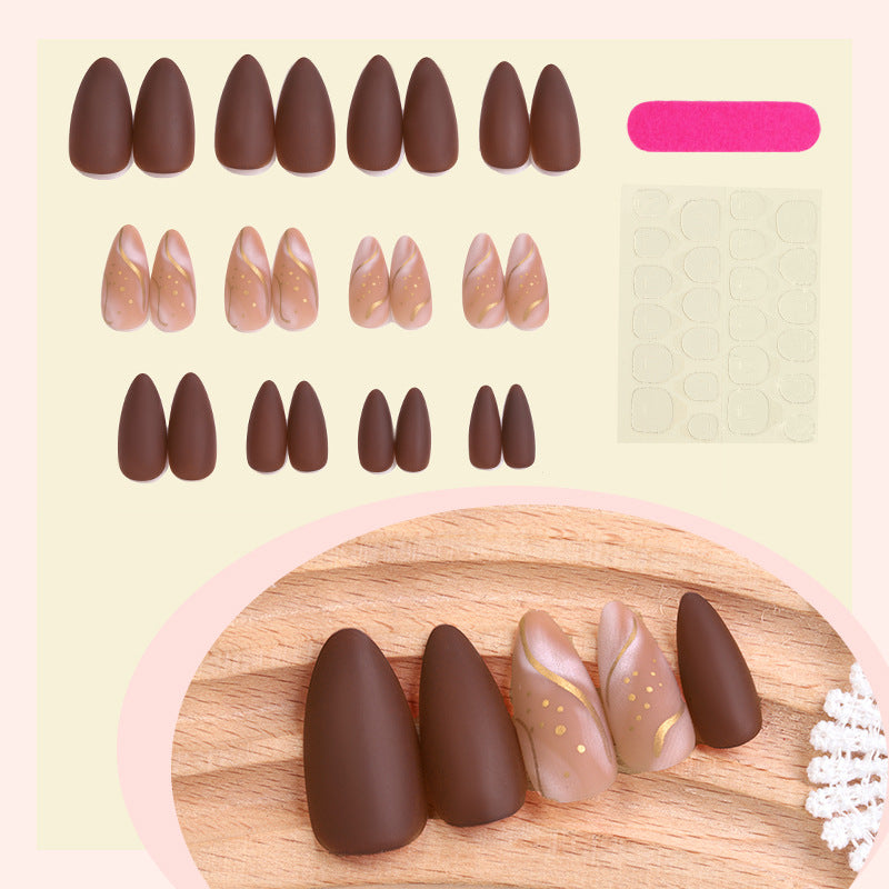Premium Press-On Nail Art Set with Elegant Matte and Glossy Finish Acalora