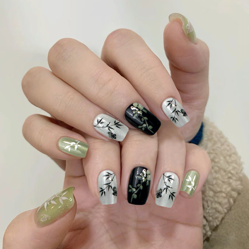 Artistic Bamboo Design Press-On Nails Acalora