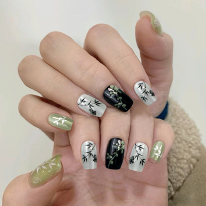 Artistic Bamboo Design Press-On Nails Acalora