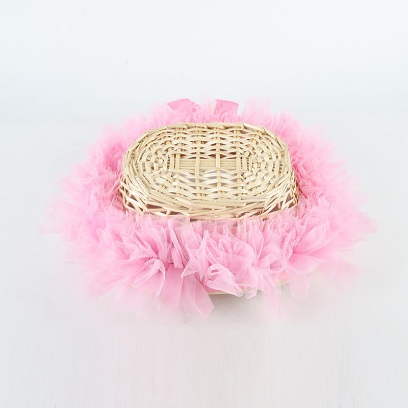 Decorative basket with ruffle detail Acalora