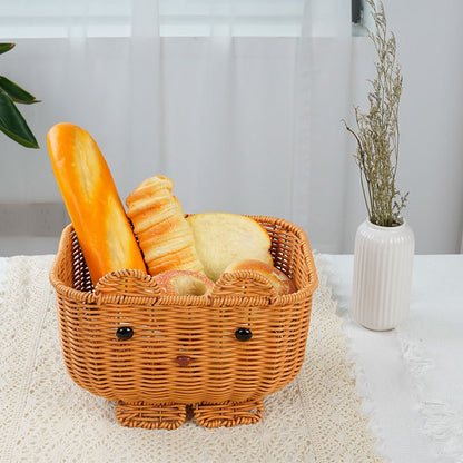 Cute Animal-Themed Woven Storage Basket Acalora