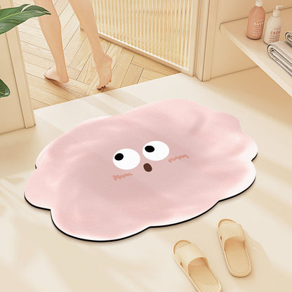 Playful Cloud-Shaped Bath Mat