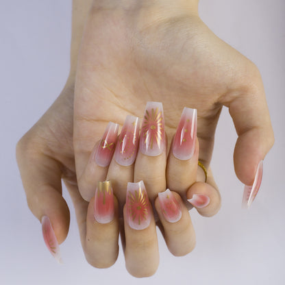 Artificial nails with intricate flower design Acalora