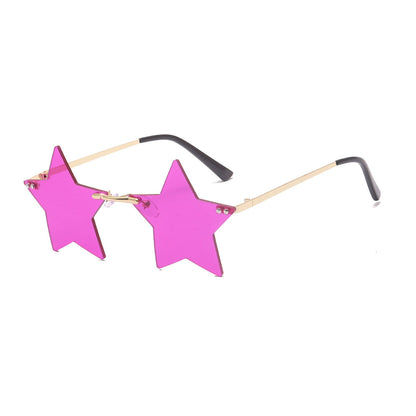 Women striking sunglasses with star-shaped frame and gradient lenses Bowlift
