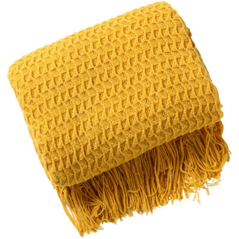 Cozy Knitted Throw Blanket