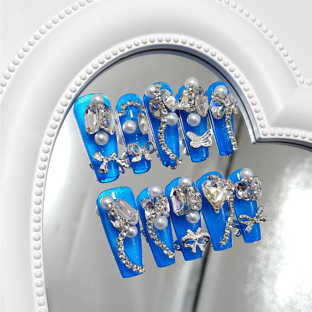 Nail Art Set with Professional Glitter and Rhinestone Decorations Acalora
