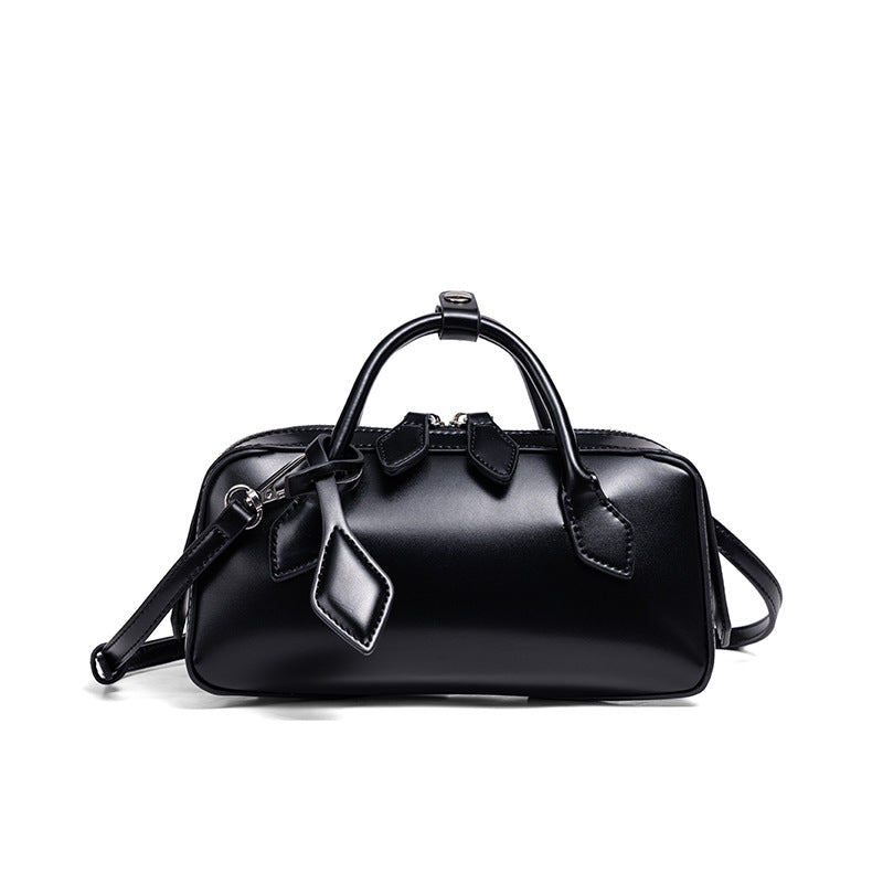 Structured Leather Mini Satchel Acalora