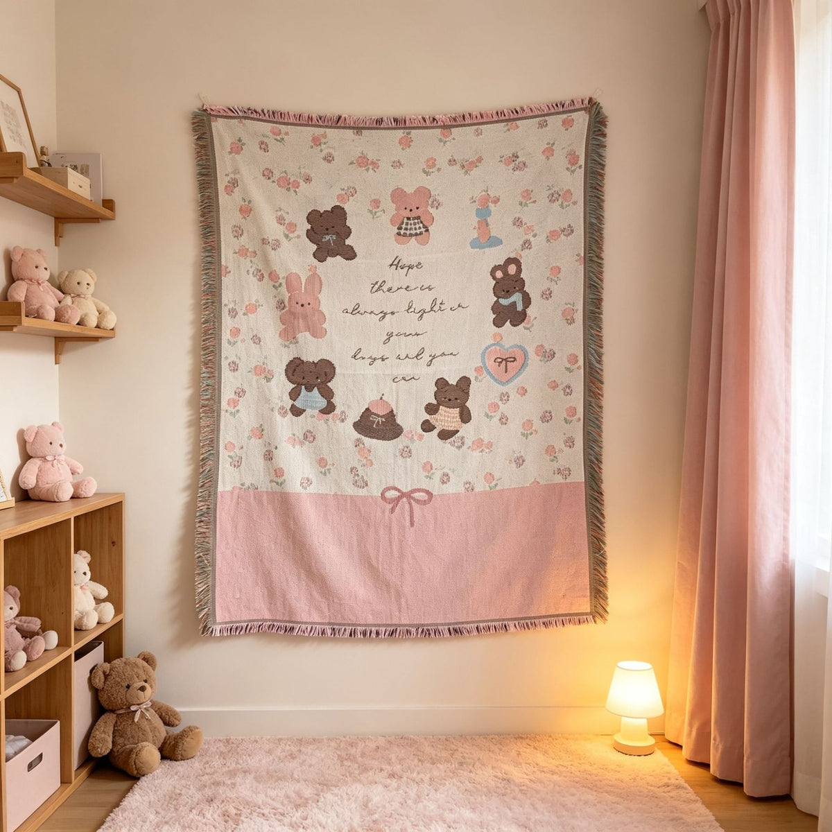 Cozy Bear-Themed Throw Blanket