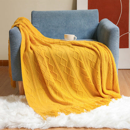 Unisex Cozy Knitted Throw Blanket