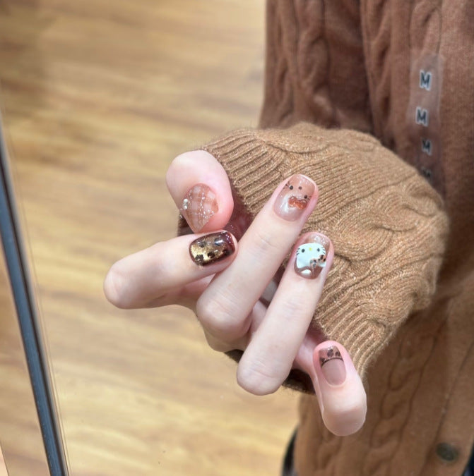 Creative artificial nails with cute animal designs Acalora