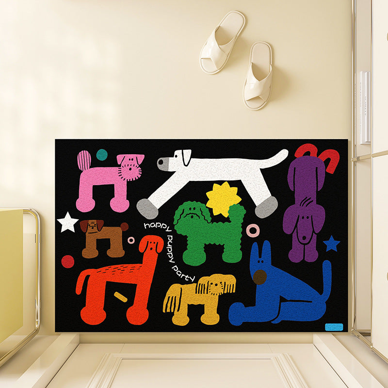 Playful Illustrated Welcome Mat