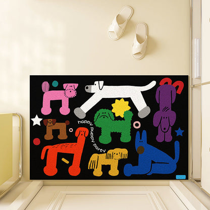 Playful Illustrated Welcome Mat