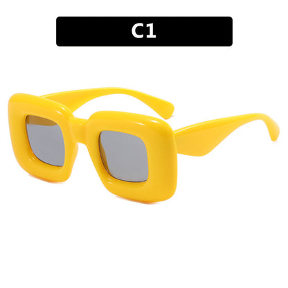Women rectangular sunglasses with wide frame and protective UV filter Kalsten