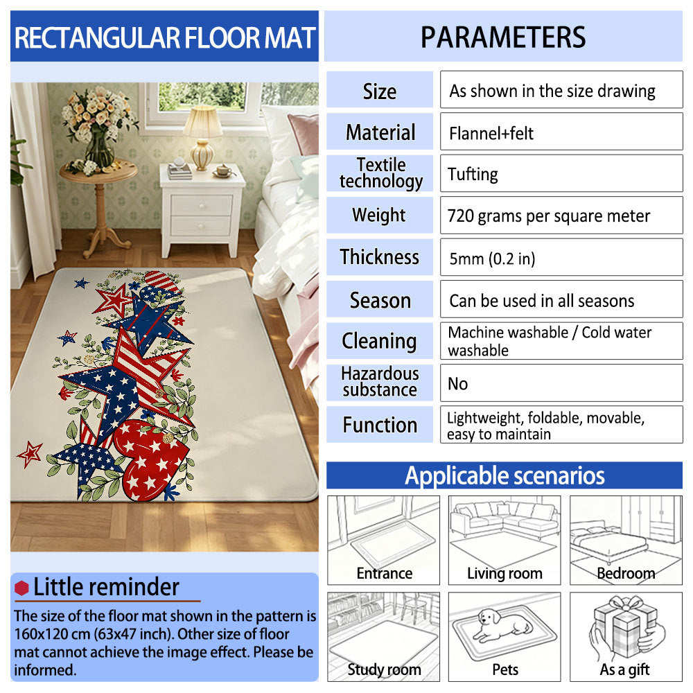 Unisex Artistic Cat Print Area Rug