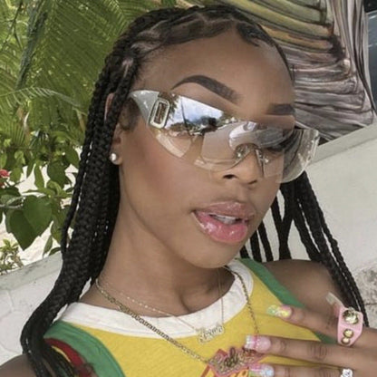 Women's sporty sunglasses in futuristic shield design Bowlift