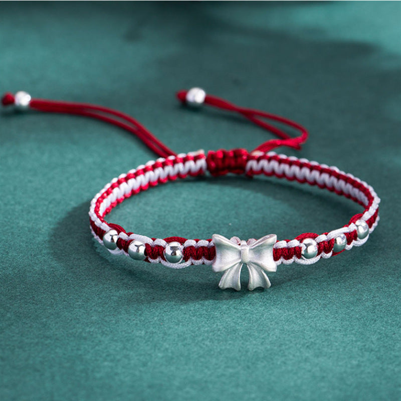 Adjustable Bow Charm Bracelet Acalora