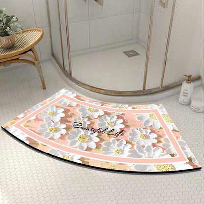 Artistic Curved Bath Mat