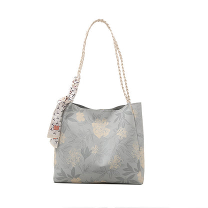 Floral Patterned Shoulder Tote Bag Acalora