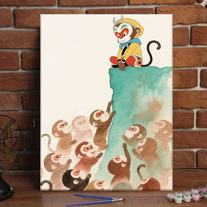 Whimsical Monkey Adventure Art Print