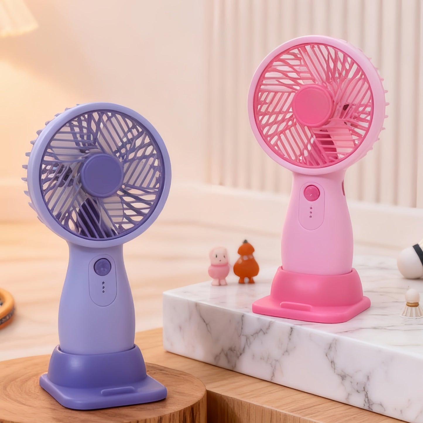 Women's Portable Table Fan with flexible tilt mechanism and powerful battery technology Brehn