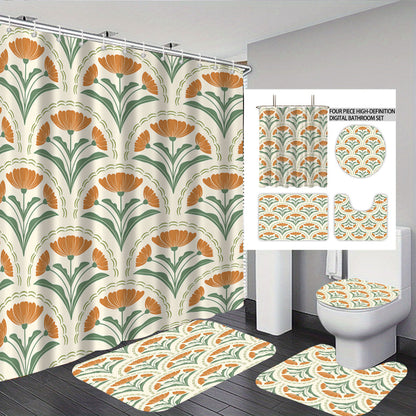 Bohemian-Themed Four-Piece Digital Bathroom Set